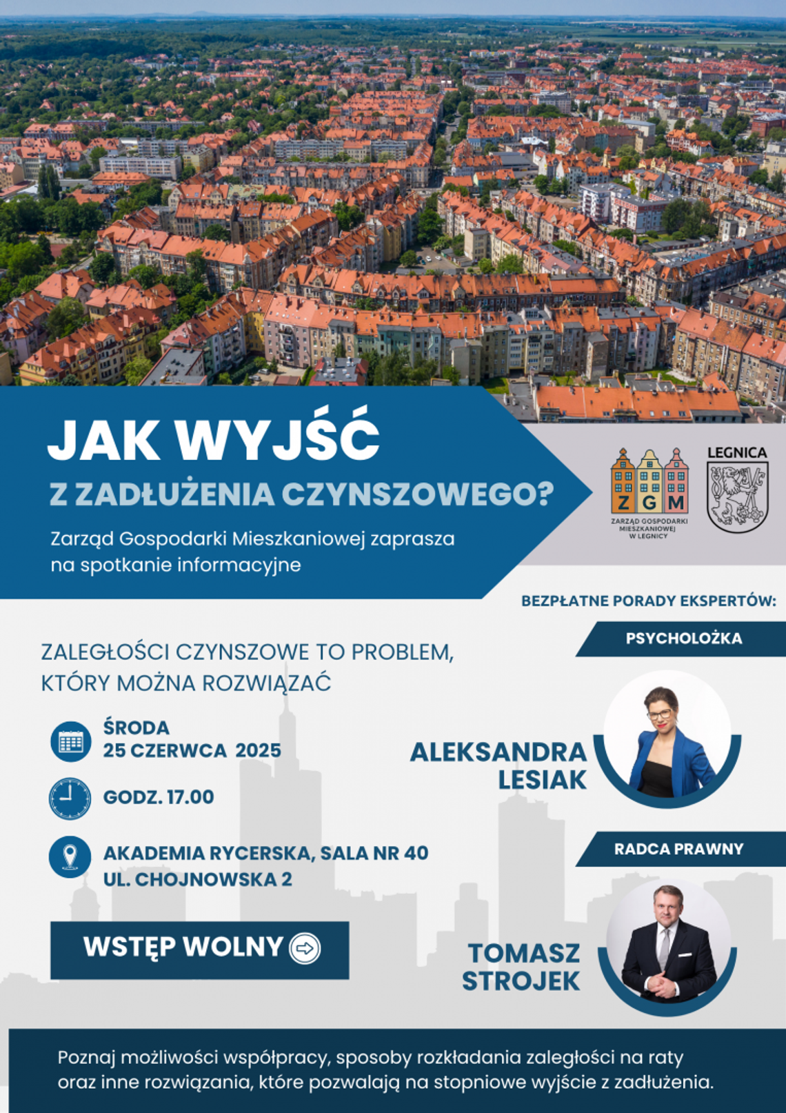 Jak wyjść z zadłużenia czynszowego? ZGM w Legnicy zaprasza na spotkanie