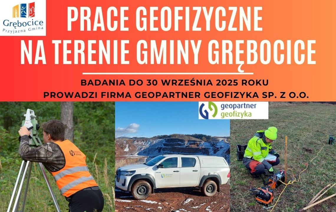 Prace geofizyczne na terenie Gminy Grębocice