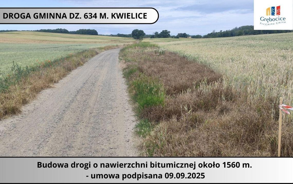 Rusza budowa nowej drogi gminnej w Kwielicach! Rusza budowa nowej drogi gminnej w Kwielicach!