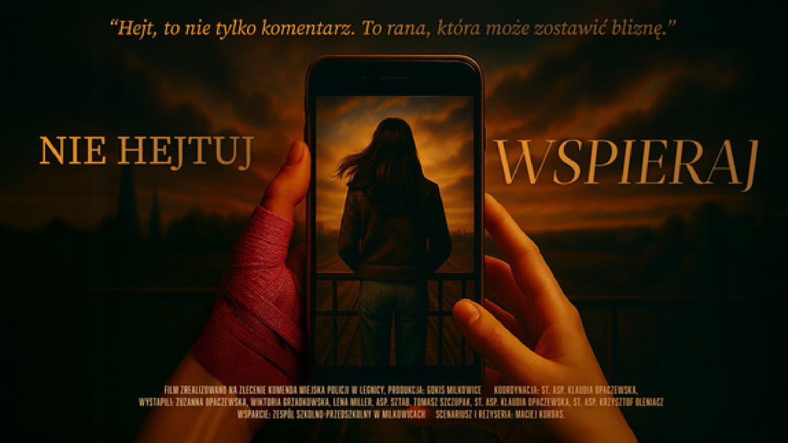 Słowa ranią, czasem zabijają – poruszający film o hejcie, stworzony przez policjantów, uczniów i GOKiS Miłkowice